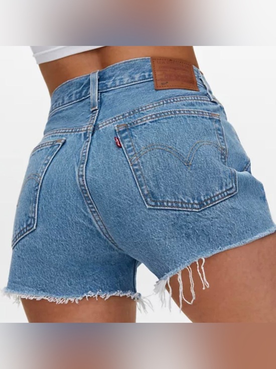 Levi's Pants - Levi’s 501 High Rise Distressed Denim Raw Hem Shorts S58022 in Blue size 28